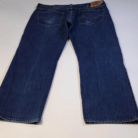 Levi's 501 Straight Leg Button Fly Blue Jeans Men's Size W41 L30 - Picture 12 of 16